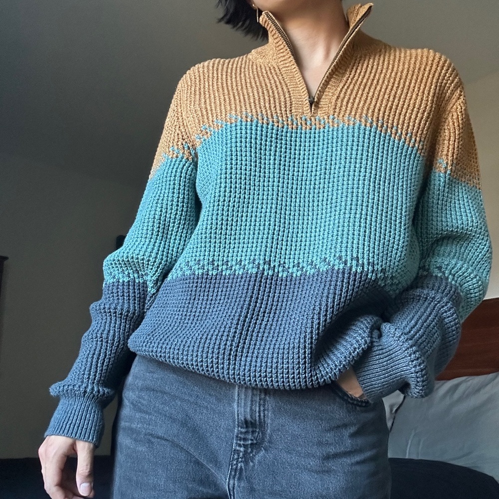 L.L. Bean Color Block Sweater